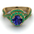 Unique Sapphire Halo Engagement Ring - Jessica No. 28 image 2