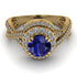 Unique Sapphire Halo Engagement Ring - Jessica No. 13 image 2