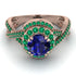 Unique Sapphire Halo Engagement Ring - Jessica No. 29 image 2