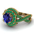 Unique Sapphire Halo Engagement Ring - Jessica No. 28 image 3