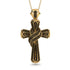Unique Swirling Black Diamond Cross Pendant - Patrick No. 7 image 1