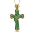 Unique Swirling Emerald Cross Pendant - Patrick No. 4 image 1