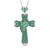 Unique Swirling Emerald Cross Pendant - Patrick No. 6 image 1