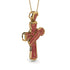 Unique Swirling Ruby Cross Pendant - Patrick No. 10 image 2