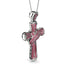 Unique Swirling Ruby Cross Pendant - Patrick No. 12 image 2