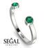 Upside Down Diamond Open Emerald Ring - Melody No. 6 image 2