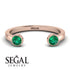 Upside Down Diamond Open Emerald Ring - Melody No. 5 image 6