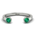 Upside Down Diamond Open Emerald Ring - Melody No. 6 image 1