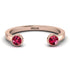 Upside Down Diamond Open Ruby Ring - Melody No. 11 image 1