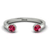 Upside Down Diamond Open Ruby Ring - Melody No. 12 image 1
