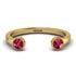 Upside Down Diamond Open Ruby Ring - Melody No. 10 image 1