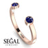 Upside Down Diamond Open Sapphire Ring - Melody No. 14 image 2