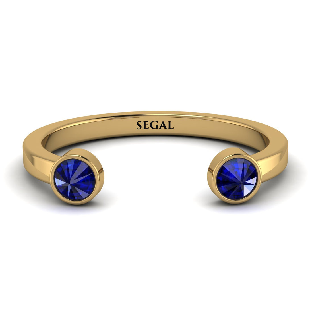 Upside Down Diamond Open Sapphire Ring - Melody No. 13