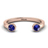 Upside Down Diamond Open Sapphire Ring - Melody No. 14 image 1