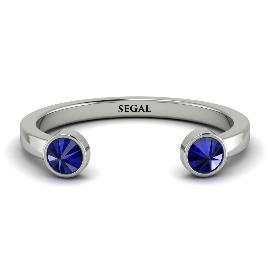 Upside Down Diamond Open Sapphire Ring - Melody No. 15