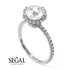 Double Hidden Halo Diamond Engagement Ring - Angelina No. 3 image 15