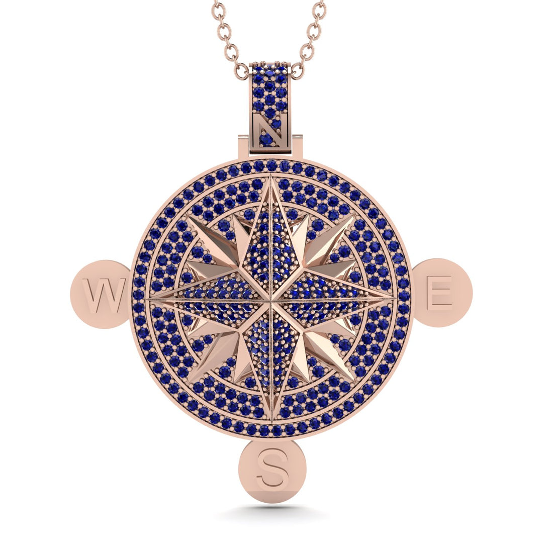 Wind Rose Sapphire Pendant - Gregory No. 14