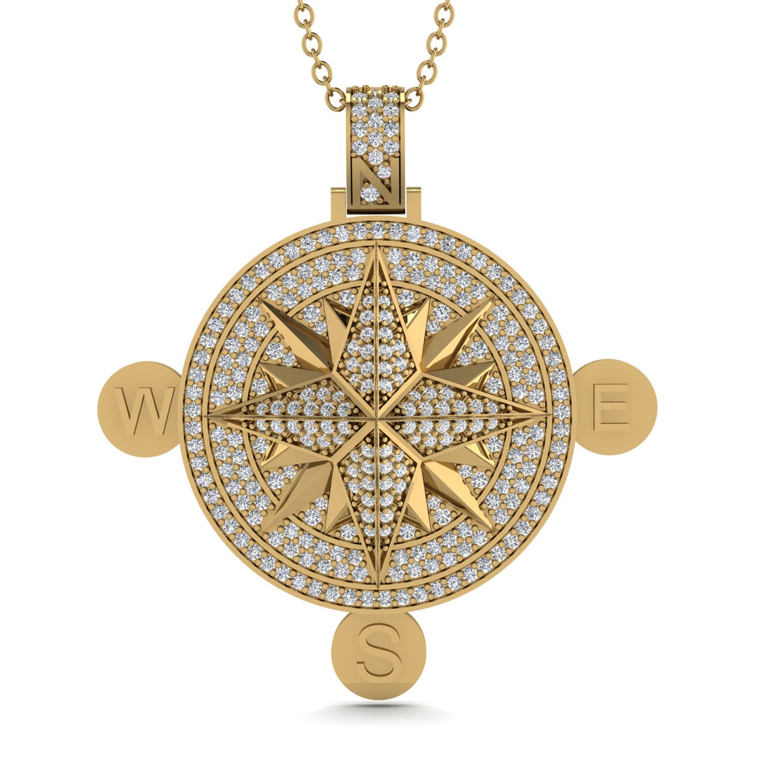 Wind Rose Diamond Pendant - Gregory No. 1