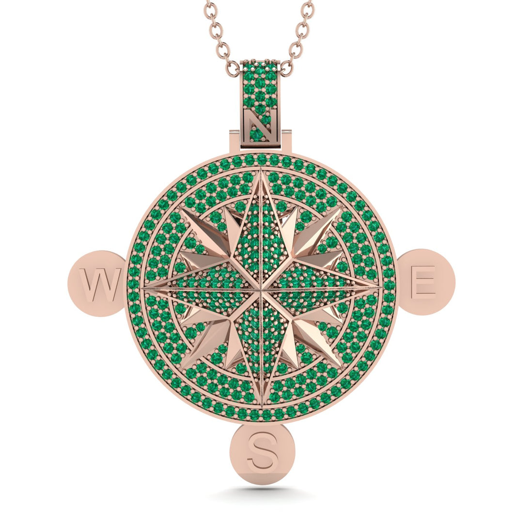 Wind Rose Emerald Pendant - Gregory No. 5