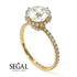 Double Hidden Halo Diamond Engagement Ring - Angelina No. 1 image 16